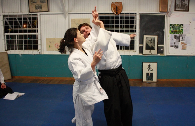 Students practicing