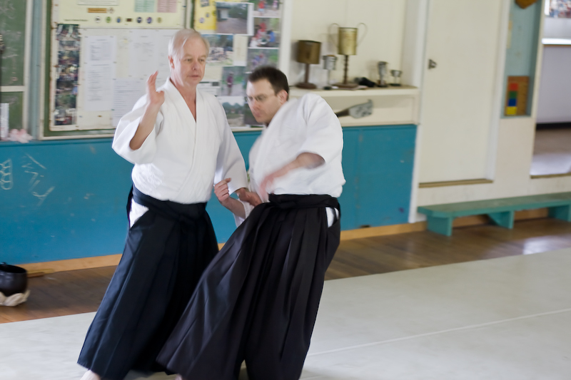 Stomach punch technique.